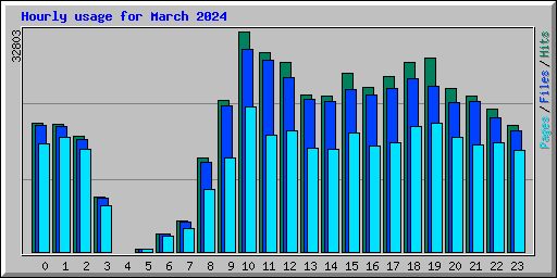 Hourly usage for March 2024