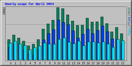 Hourly usage for April 2024