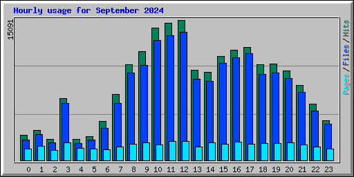 Hourly usage for September 2024