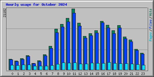 Hourly usage for October 2024