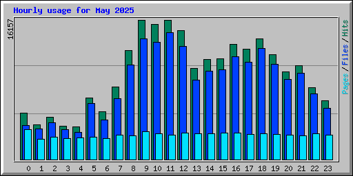 Hourly usage for May 2025