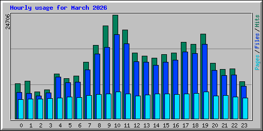 Hourly usage for March 2026